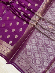Pure Dupion Silk Banarasi Saree - The Handlooms