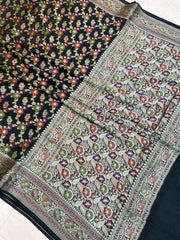 Pure Chiffon Khaddi Banarasi Saree - The Handlooms