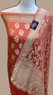 Khaddi Georgette Banarasi Dress material - The Handlooms