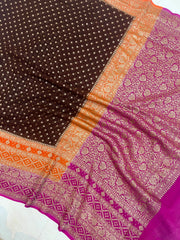 Khaddi Georgette Banarasi Saree -  Antique zari - The Handlooms