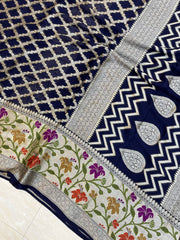 Pure Chiffon Khaddi Banarasi Saree - The Handlooms