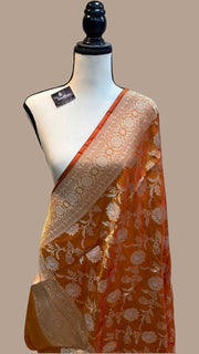 Pure Katan Silk Handloom Dupatta - The Handlooms