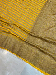 Khaddi Georgette Banarasi Saree -  Antique zari - The Handlooms