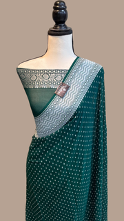 Khaddi Georgette Handloom Banarasi Saree - The Handlooms