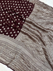 Khaddi Georgette Handloom Banarasi Saree - The Handlooms