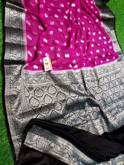 Pure chiffon khaddi banarasi saree - The Handlooms