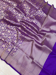 Pure Katan Silk Banarasi Handloom Saree - Tanchui Brocade - The Handlooms