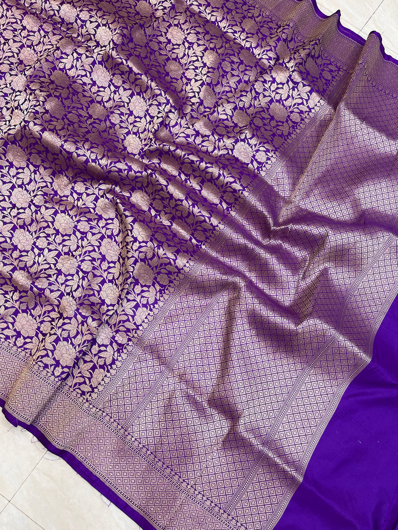 Pure Katan Silk Banarasi Handloom Saree - Tanchui Brocade - The Handlooms