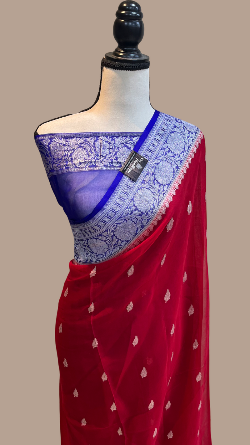 Pure Georgette Banarasi Saree - The Handlooms