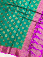 Pure Chiffon Khaddi Banarasi Saree - The Handlooms