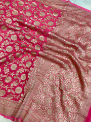 Khaddi Georgette Handloom Banarasi Saree - The Handlooms
