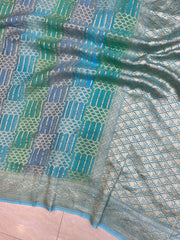 Khaddi Georgette Handloom Banarasi Saree - The Handlooms