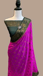 Pure Chiffon Khaddi Banarasi Saree - The Handlooms