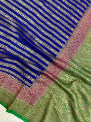 Khaddi Georgette Banarasi Saree -  Antique zari - The Handlooms