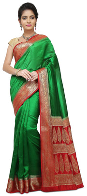 Pure Dupion Silk Banarasi Saree - The Handlooms