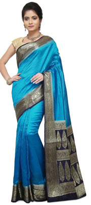 Pure Dupion Silk Banarasi Saree - The Handlooms