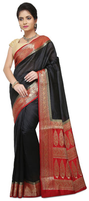 Pure Dupion Silk Banarasi Saree - The Handlooms