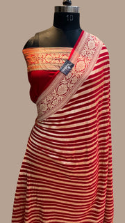 Khaddi Georgette Banarasi Saree -  Gold zari - The Handlooms