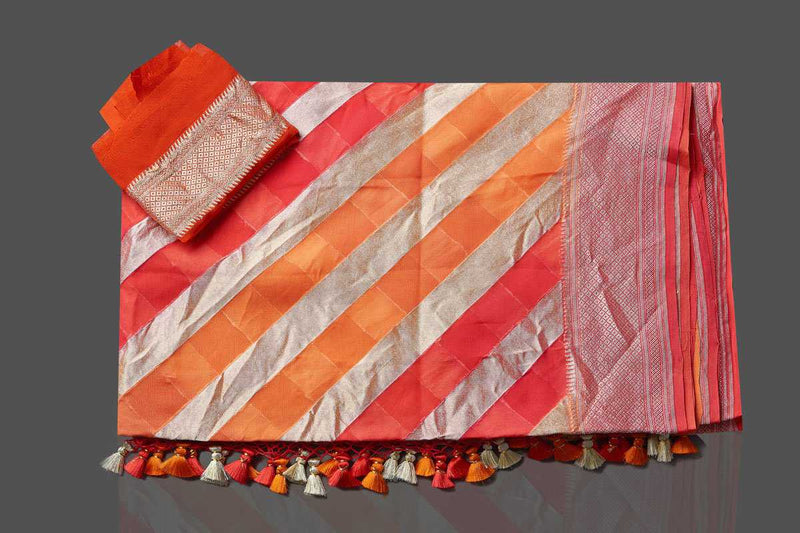Khaddi Georgette Handloom Banarasi Saree - The Handlooms