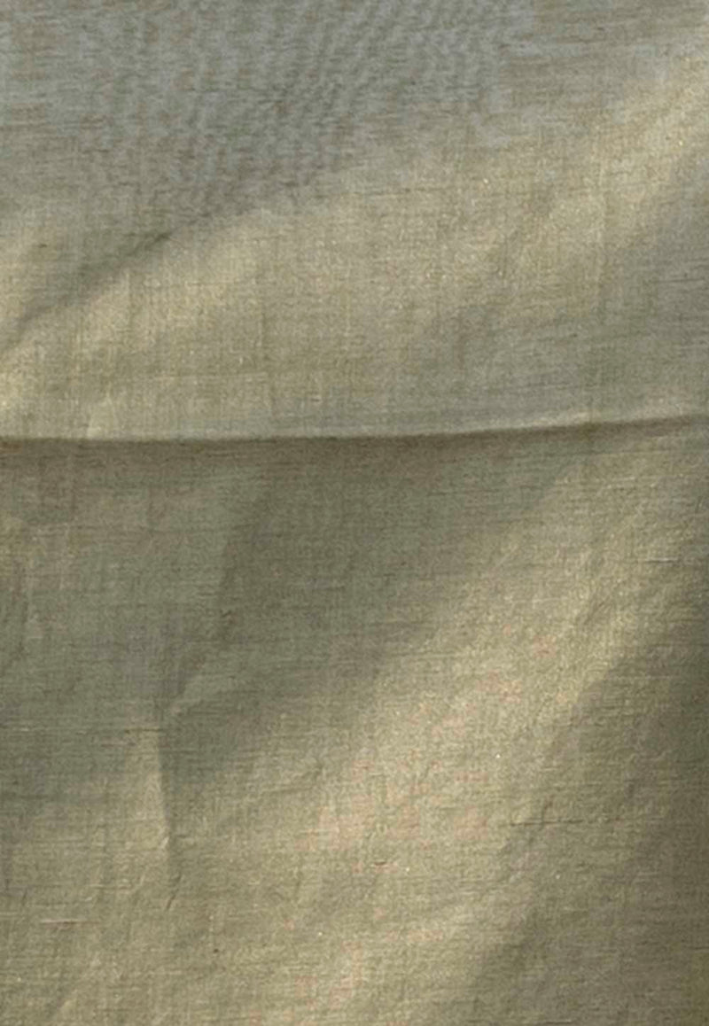 Pista Pure linen Banarasi Saree - The Handlooms