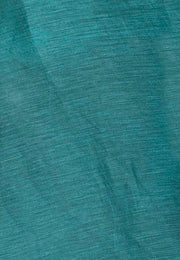 Teal Green Pure linen Banarasi Saree - The Handlooms