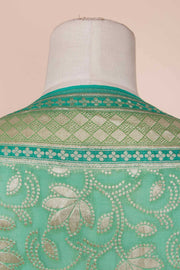 Pure Khaddi Georgette Dupatta - water zari - The Handlooms