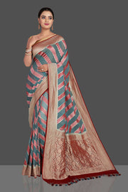 Khaddi Georgette Handloom Banarasi Saree - The Handlooms