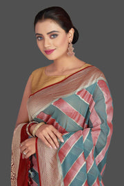 Khaddi Georgette Handloom Banarasi Saree - The Handlooms