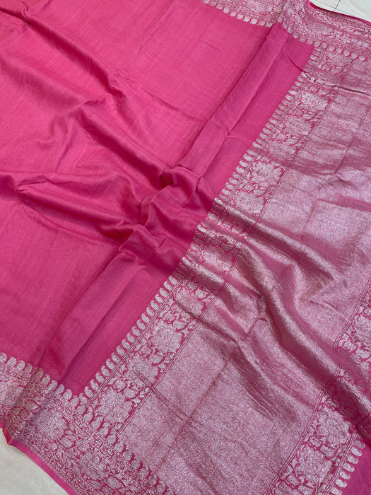 Moonga Georgette Handloom Banarasi Saree - The Handlooms