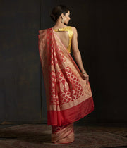 Khaddi Georgette Banarasi Saree -  Gold zari - The Handlooms