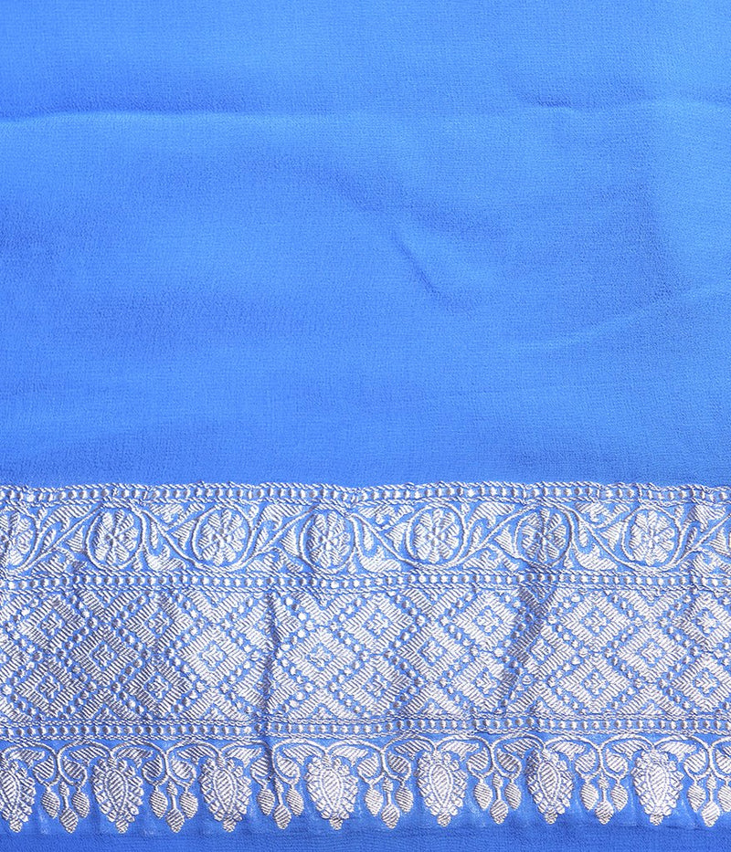 Pure Georgette Banarasi Handloom Saree - The Handlooms