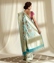 Khaddi Georgette Handloom Banarasi Saree - The Handlooms