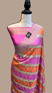 Khaddi Georgette Handloom Banarasi Saree - The Handlooms