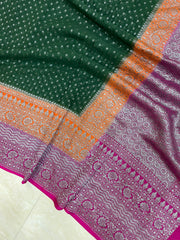 Khaddi Georgette Banarasi Saree -  Antique zari - The Handlooms
