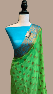 Pure Chiffon Khaddi Banarasi Saree - The Handlooms