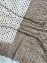 Khaddi Georgette Banarasi Saree -  Antique zari - The Handlooms