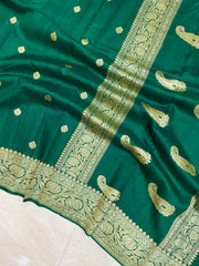 Tussar Georgette Handloom Banarasi Saree - All over kadua work - The Handlooms