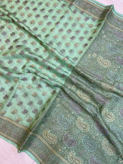 Pure Butter Crepe Banarasi Saree - The Handlooms