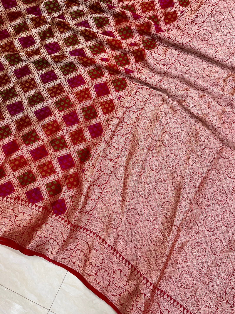 Pure Chiffon Khaddi Banarasi Saree - The Handlooms