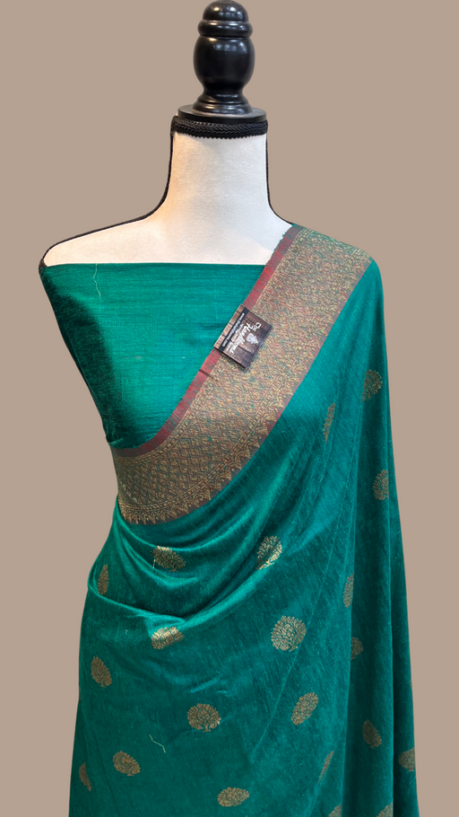 Pure Dupion Silk Banarasi Handloom Saree - The Handlooms
