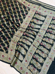 Pure Chiffon Khaddi Banarasi Saree - The Handlooms