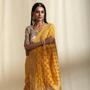 Khaddi Georgette Handloom Banarasi Saree - The Handlooms