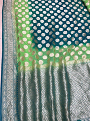 Khaddi Georgette Handloom Banarasi Saree - The Handlooms