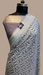 Grey Khaddi Georgette Handloom Banarasi Saree - The Handlooms