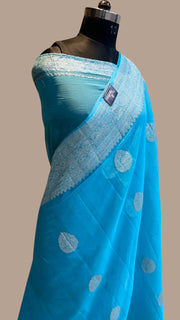 Pure Georgette Banarasi Handloom Saree - The Handlooms