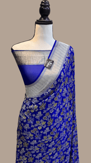Khaddi Georgette Handloom Banarasi Saree - The Handlooms