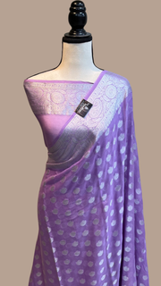Pure Chiffon Khaddi Banarasi Saree - The Handlooms