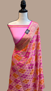 Pure Chiffon Khaddi Banarasi Saree - The Handlooms
