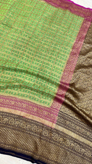 Khaddi Georgette Banarasi Saree -  Antique zari - The Handlooms