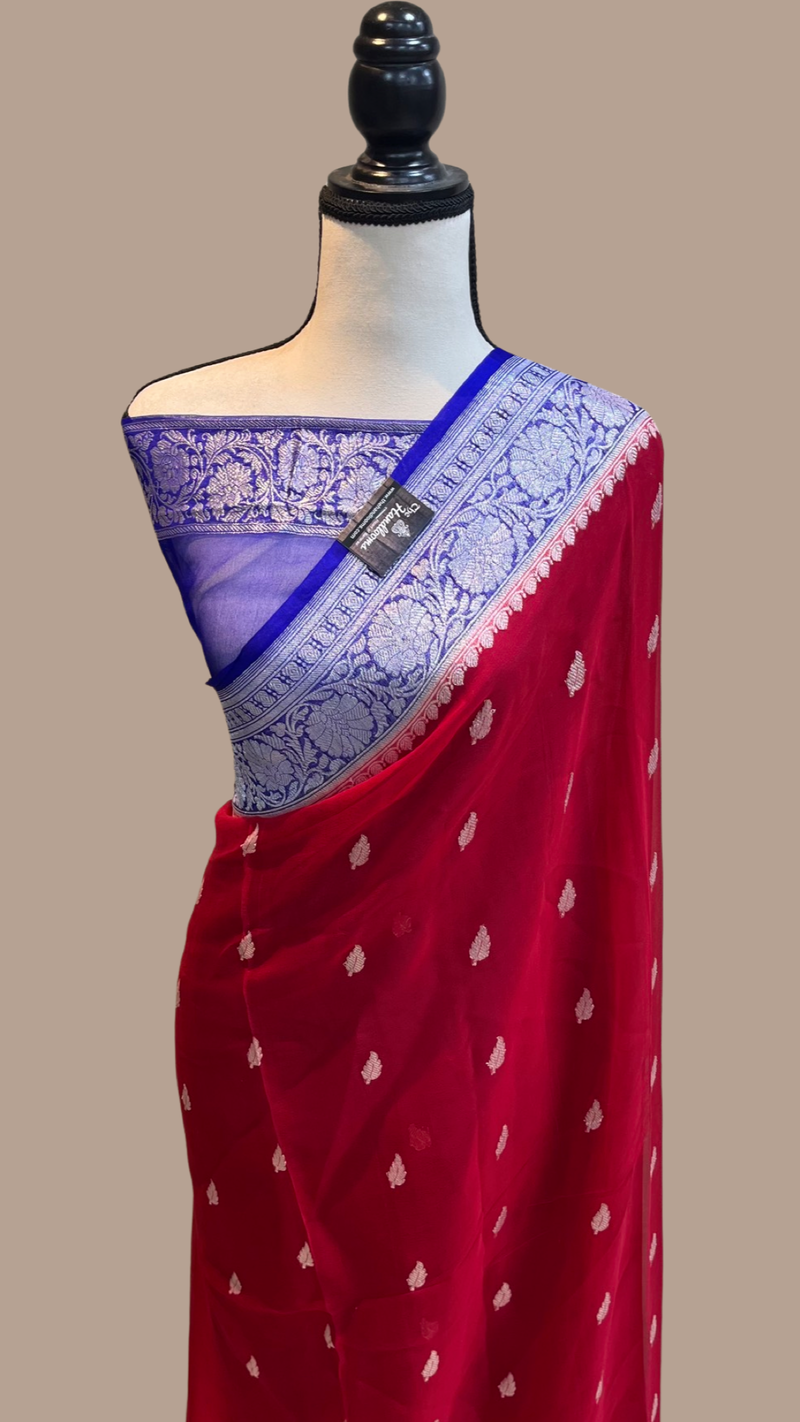 Pure Georgette Banarasi Saree - The Handlooms